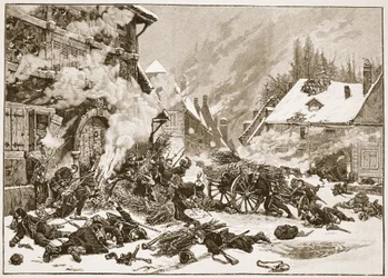 Ein Vorfall in der Schlacht von Villersexel, Illustration aus 